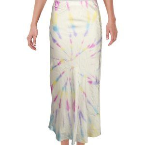 Generation Love Tie Dye Silk Midi Skirt